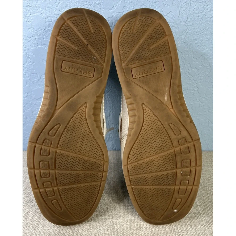 Sperry Womens  Size 7.5 Angelfish Boat Shoes Top Sider Seersucker Memory Foam